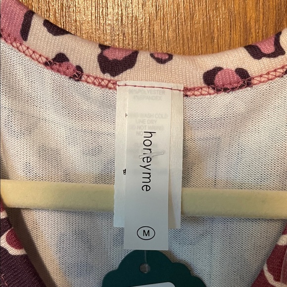 Honeyme Pink and Brown Animal Print Top - Picture 2 of 4